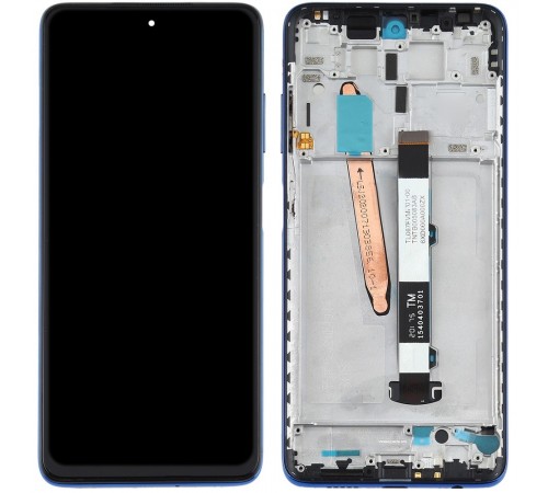 Дисплей для Xiaomi Poco X3, синий (Cobalt Blue), с рамкой, Original (PRC)