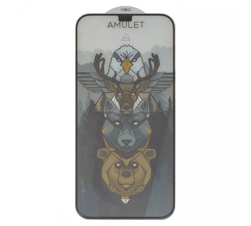 Защитное стекло iNobi Amulet для Apple iPhone 12, iPhone 12 Pro, Full Glue, Anti-Static, черный