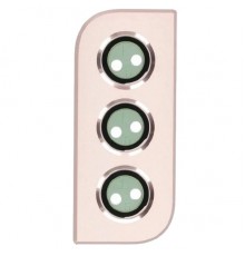 Стекло камеры для Samsung S901B Galaxy S22 5G, розовое, с рамкой