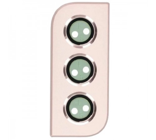 Стекло камеры для Samsung S901B Galaxy S22 5G, розовое, с рамкой