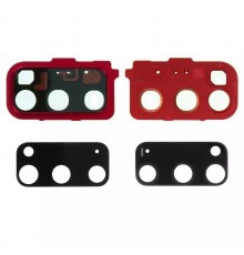 Скло камери для Samsung G980 Galaxy S20, червоне (Aura Red), з рамкою