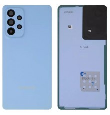 Задняя панель корпуса для Samsung A536 Galaxy A53 5G, синяя + стекло камеры