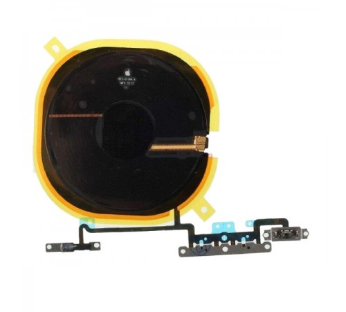 Шлейф для iPhone X, кнопок громкости звука, беспроводной зарядки, Original (PRC)