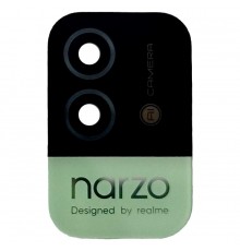 Стекло камеры для Realme Narzo 50i, зеленое (Mint Green), без рамки