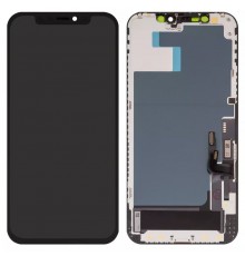 Дисплей для iPhone 12, iPhone 12 Pro, чорний, з рамкою, Copy (TFT), ZY, LTPS FHD