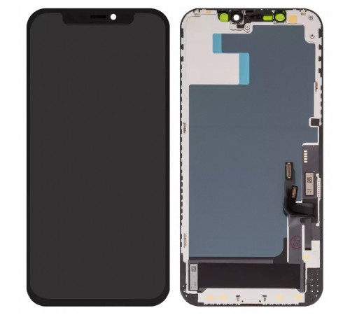 Дисплей для iPhone 12, iPhone 12 Pro, чорний, з рамкою, Copy (TFT), ZY, LTPS FHD