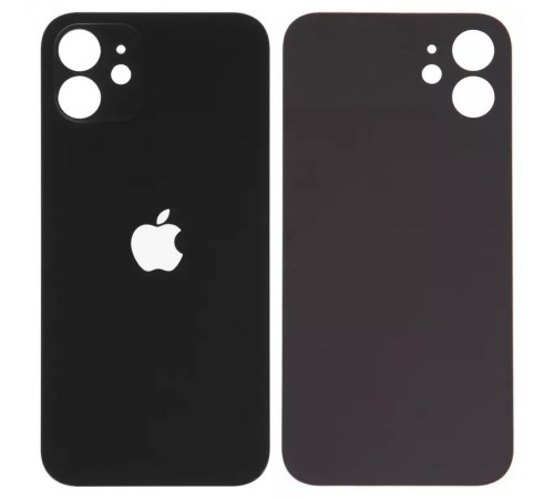 Задняя панель корпуса для iPhone 12, черная, не нужно снимать стекло камеры, big hole