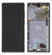 Дисплей для Samsung N980F Galaxy Note 20, N981 Galaxy Note 20 5G, серый, с рамкой, Original, сервисная упаковка, mystic gray, #GH82-23495A/GH82-23733A