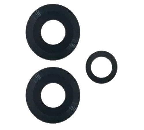 Стекло камеры для Xiaomi Redmi Note 12 Pro Plus, черное, без рамки, комплект 3 шт.