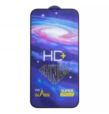Защитное стекло ASP для Apple iPhone 12 Pro Max, 0,33 мм 9H, совместимо с чехлом, Full Glue, черный, HD+