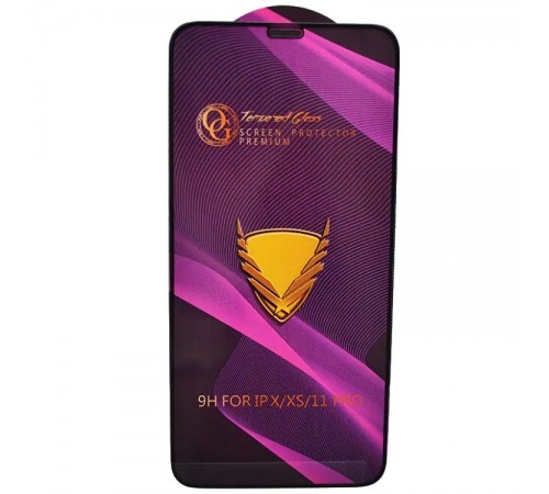 Захисне скло для Apple iPhone X, iPhone XS, iPhone 11 Pro, Golden Armor OG, Full-screen Curved Privacy, Full Glue, (без упаковки), чорний