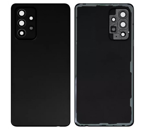 Задняя панель корпуса для Samsung A528 Galaxy A52s 5G, черная + стекло камеры Задняя панель корпуса для Samsung A528 Galaxy A52s 5G, черная + стекло камеры
