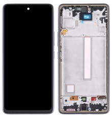 Дисплей для Samsung A536 Galaxy A53 5G, белый (White), с рамкой, без Touch ID, Copy (TFT)