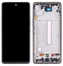 Дисплей для Samsung A536 Galaxy A53 5G, белый (White), с рамкой, без Touch ID, Copy (TFT)