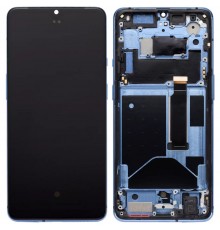 Дисплей для OnePlus 7T, синій (Glacier Blue), з рамкою, High Copy (OLED) (Small LCD)