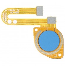 Шлейф для Motorola Moto E7i Power XT2097, сканера отпечатка пальца (Touch ID), синий (Tahiti Blue)
