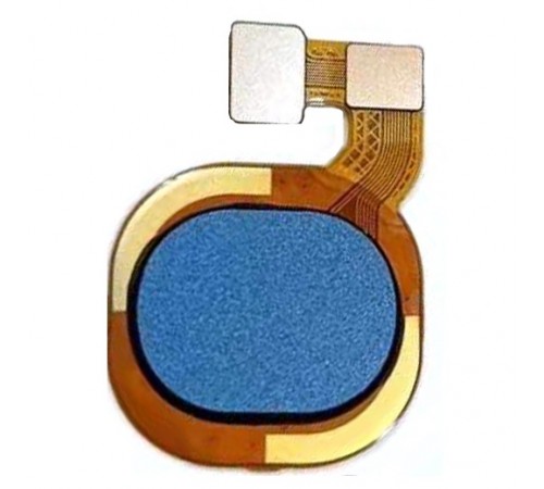 Шлейф для Tecno Spark 7 (KF6), Spark 7T (KF6p), сканера отпечатка пальца (Touch ID), синий (Jewel Blue), Original (PRC)