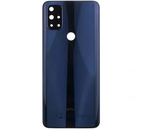 Задняя панель корпуса для OnePlus Nord N10 5G, синяя (Midnight Ice) + стекло камеры