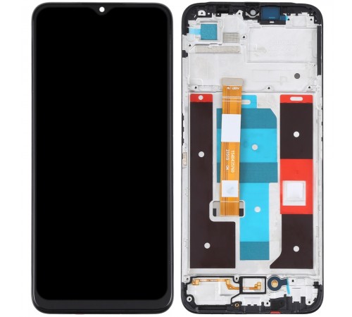 Дисплей для Realme C35, черный, с рамкой, Original (PRC)