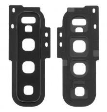 Скло камери для Samsung G973 Galaxy S10, чорне (Prism Black), з рамкою