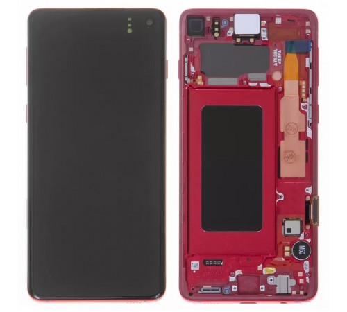 Дисплей для Samsung G973 Galaxy S10, красный, с рамкой, Original, сервисная упаковка, #GH82-18850H/GH82-18835H Дисплей для Samsung G973 Galaxy S10, красный, с рамкой, Original, сервисная упаковка, #GH82-18850H/GH82-18835H