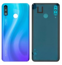 Задняя панель корпуса для Huawei P30 Lite, синяя + стекло камеры, 48 Мп
