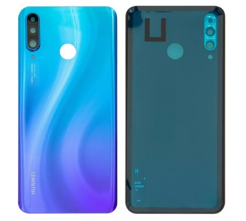 Задня панель корпусу для Huawei P30 Lite, синя + скло камери, 48 Мп