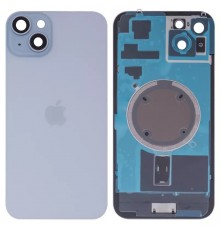 Задняя панель корпуса для iPhone 15 Plus, голубая + стекло камеры, High Copy