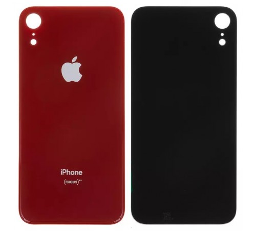 Задняя панель корпуса для iPhone XR, красная, нужно снять стекло камеры, small hole