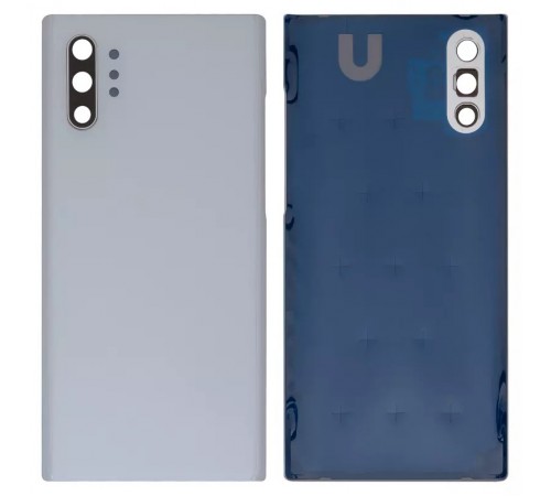 Задняя панель корпуса для Samsung N975F Galaxy Note 10 Plus, белая (Aura White) + стекло камеры Задняя панель корпуса для Samsung N975F Galaxy Note 10 Plus, белая (Aura White) + стекло камеры