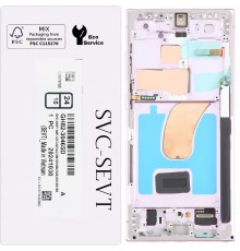 Дисплей для Samsung S918 Galaxy S23 Ultra, фиолетовый (Lavender), с рамкой, Original, сервисная упаковка, #GH82-30458D