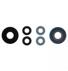 Стекло камеры для Xiaomi 12 Lite, черное, без рамки, комплект 3 шт.