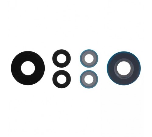 Скло камери для Xiaomi 12 Lite, чорне, без рамки, комплект 3 шт.