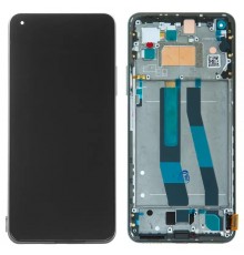 Дисплей для Xiaomi Mi 11 Lite, Mi 11 Lite 5G, черный, с рамкой, Original (PRC), #WM6556Z21-1