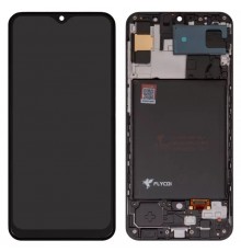 Дисплей для Samsung A307 Galaxy A30s, A307F/DS Galaxy A30s, черный, с рамкой, FLYCDI, с широким ободком, (OLED)