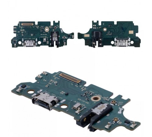 Шлейф для Samsung A155 Galaxy A15, A156 Galaxy A15 5G, M156 Galaxy M15, коннектора зарядки, коннектора наушников, микрофона, плата зарядки, Original (PRC)
