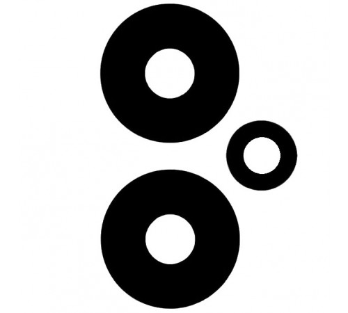 Скло камери для Xiaomi Redmi Note 13 4G, чорне, без рамки, комплект 3 шт.