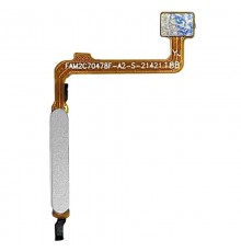 Шлейф для Xiaomi Redmi 10, Redmi 10 (2022), Redmi 10 Prime, Redmi 10 Prime (2022), сканера отпечатка пальца (Touch ID), серебристый, Original (PRC)