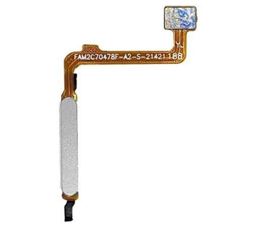 Шлейф для Xiaomi Redmi 10, Redmi 10 (2022), Redmi 10 Prime, Redmi 10 Prime (2022), сканера отпечатка пальца (Touch ID), серебристый, Original (PRC)