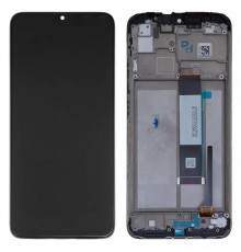 Дисплей для Xiaomi Poco M3, Redmi 9T, чорний, з рамкою, Original (PRC)