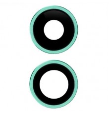 Скло камери для iPhone 11, зелене, з кільцем, комплект 2 шт.