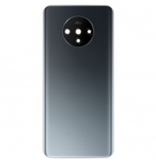 Задняя панель корпуса для OnePlus 7T, серебристая (Frosted Silver) + стекло камеры