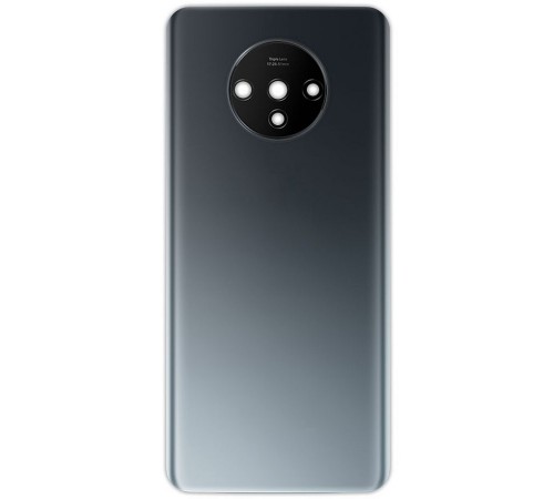Задня панель корпусу для OnePlus 7T, срібляста (Frosted Silver) + скло камери