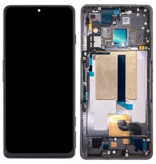 Дисплей для Xiaomi Poco F4 GT, черный (Stealth Black), с рамкой, Оригинал (переклеено стекло)