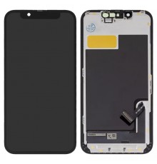Дисплей для iPhone 13 mini, чорний, з рамкою, High Copy (OLED), OEM Hard, SL