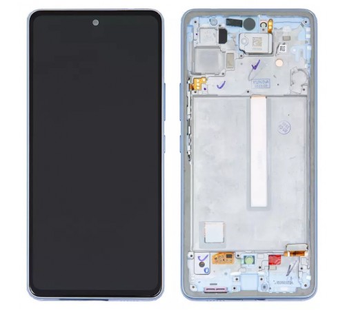 Дисплей для Samsung A536 Galaxy A53 5G, синий, с рамкой, Original, сервисная упаковка, #GH82-28025C