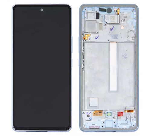 Дисплей для Samsung A536 Galaxy A53 5G, синий, с рамкой, Original, сервисная упаковка, #GH82-28025C Дисплей для Samsung A536 Galaxy A53 5G, синий, с рамкой, Original, сервисная упаковка, #GH82-28025C