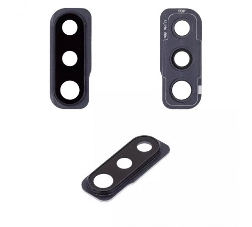 Скло камери для Samsung A507 Galaxy A50s, чорне (Prism Crush Black), з рамкою