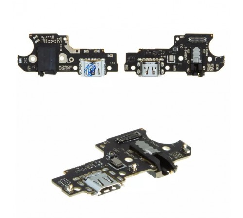 Шлейф для Realme C11, C12, C15, C21Y, коннектора зарядки, коннектора наушників, мікрофона, плата зарядки, High Copy