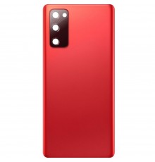 Задняя панель корпуса для Samsung G780 Galaxy S20 FE, G781 Galaxy S20 FE 5G, красная (Cloud Red), Copy + стекло камеры